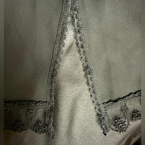 Wondermaid Half Slip Skirt Black Maxi Lingerie Beautiful Lace Detailing Size‎ S